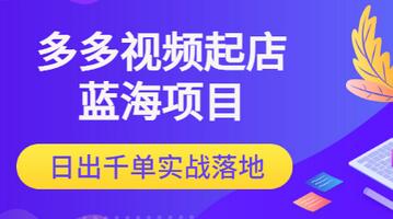 【副业项目3607期】多多视频如何起店带货（拼多多蓝海项目）-91集赚创业网