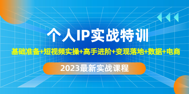 【副业项目4959期】2023个人IP实战特训：基础准备+短视频实操+高手进阶+变现落地+数据+电商-91集赚创业网