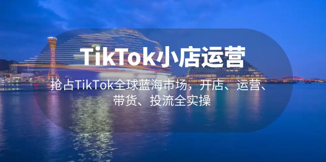 【副业项目5340期】TikTok小店运营 抢占TikTok全球蓝海市场，开店、运营、带货、投流全实操-91集赚创业网