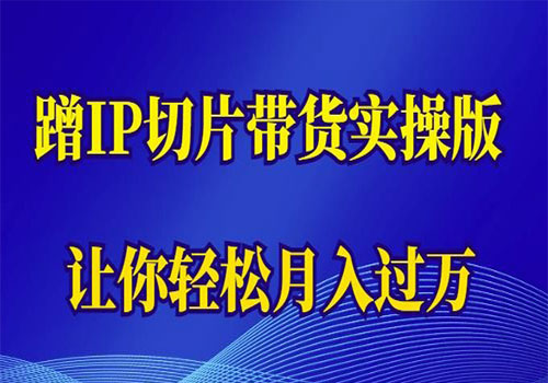 【副业项目6060期】2023蹭这个IP切片带货实操版，让你轻松月入过万（教程+素材）-91集赚创业网